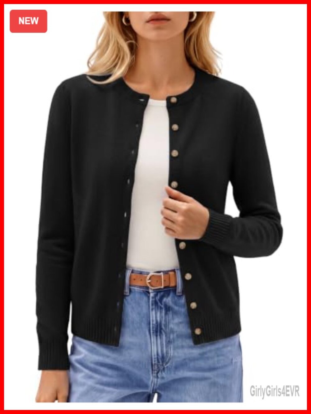 Merino Wool Cashmere Cardigan Button Up Long Sleeve Sweater